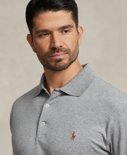 Polo Ralph Lauren Men's Big & Tall Solid Polo Shirt - Steel Heather