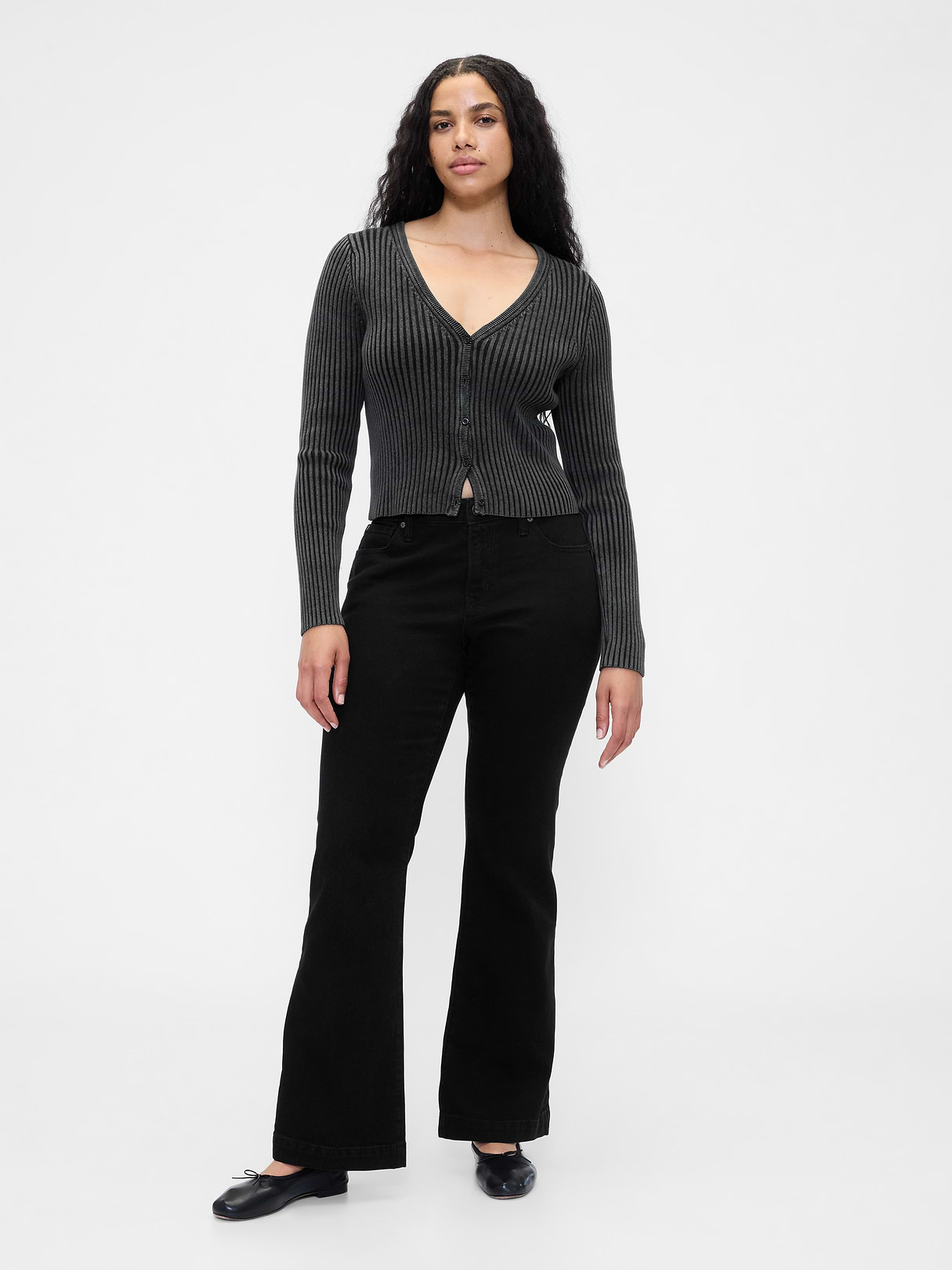 Low Rise Long & Lean Jeans - Black wash