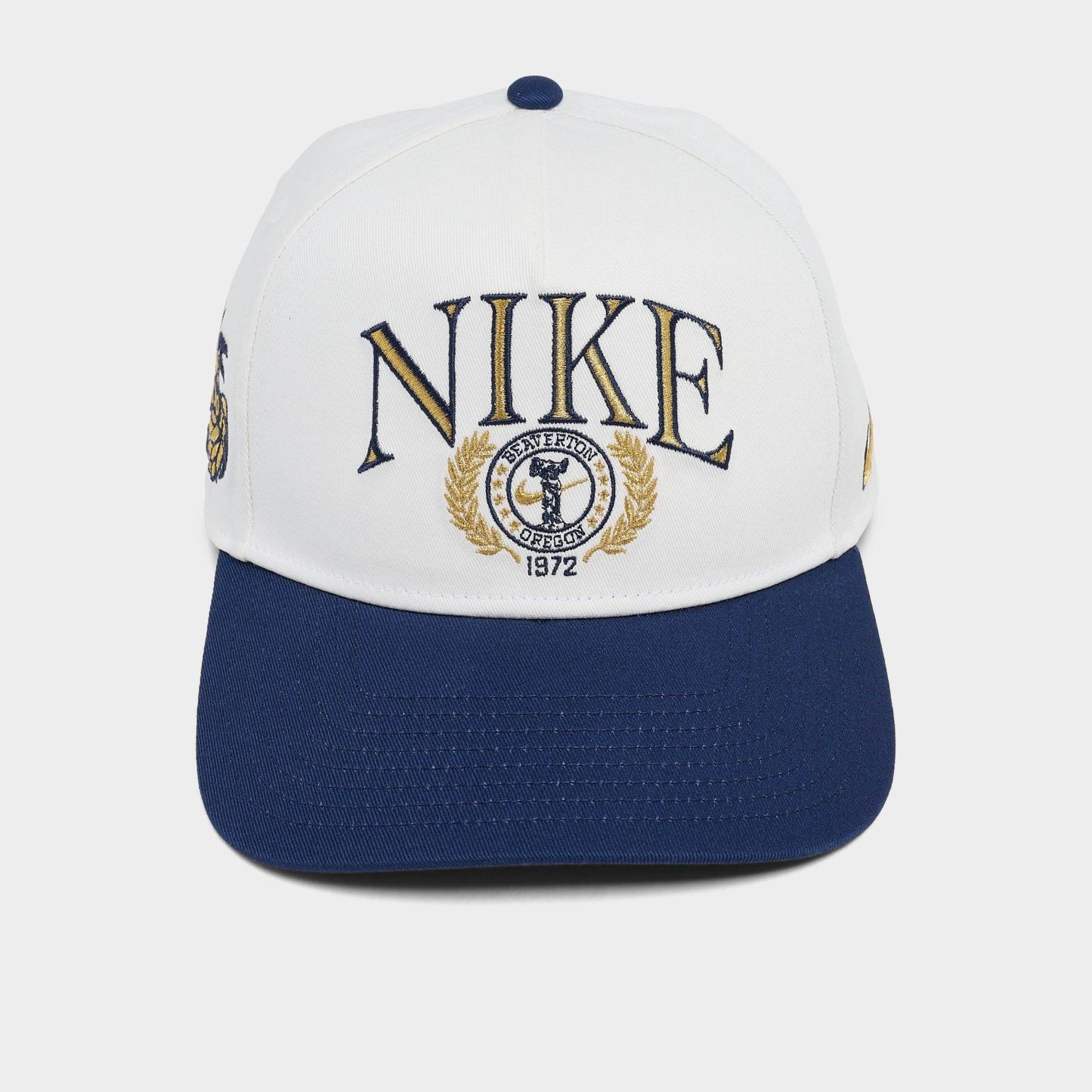 Nithtke Rise Structured A-Frame Snapback Hat - Sail/Midnight Navy/Team Crimson