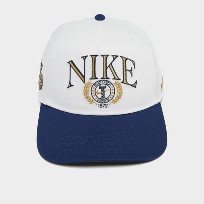 Nithtke Rise Structured A-Frame Snapback Hat - Sail/Midnight Navy/Team Crimson