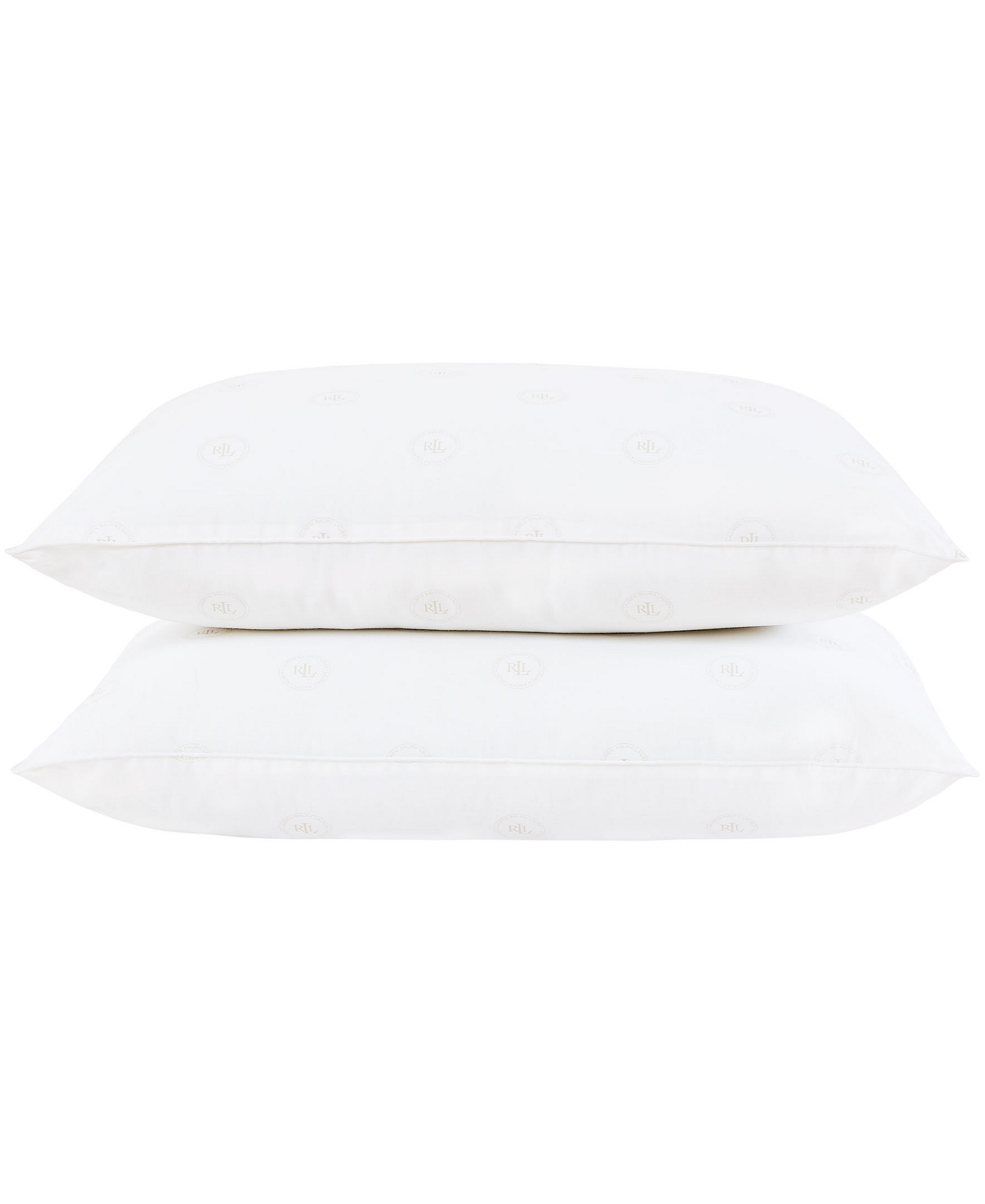 Lauren Ralph Lauren Dalton Logo 2-Pack Pillows, Standard/Queen - White