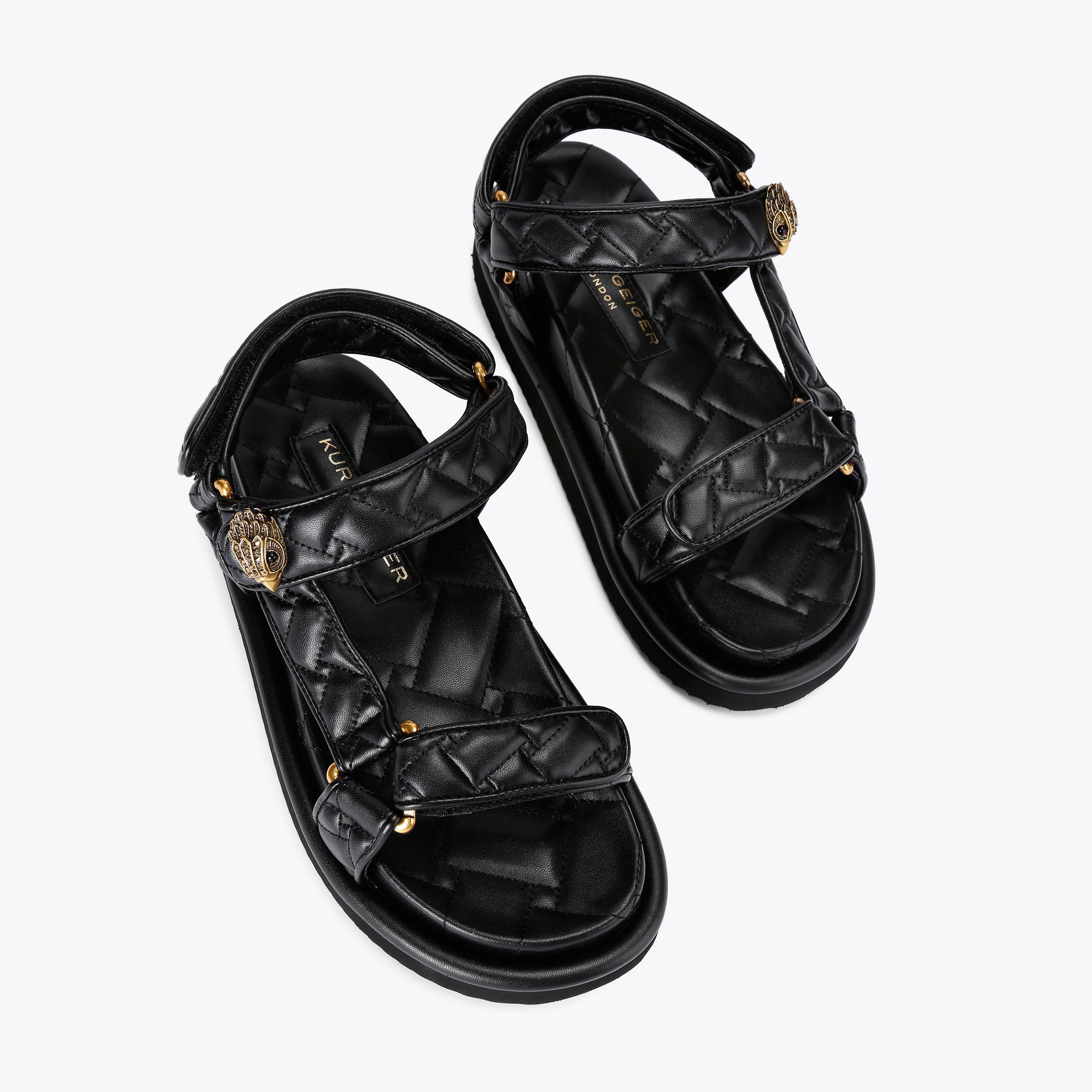 Kurt Geiger London Orson Velcro Sandal - Black - view 3