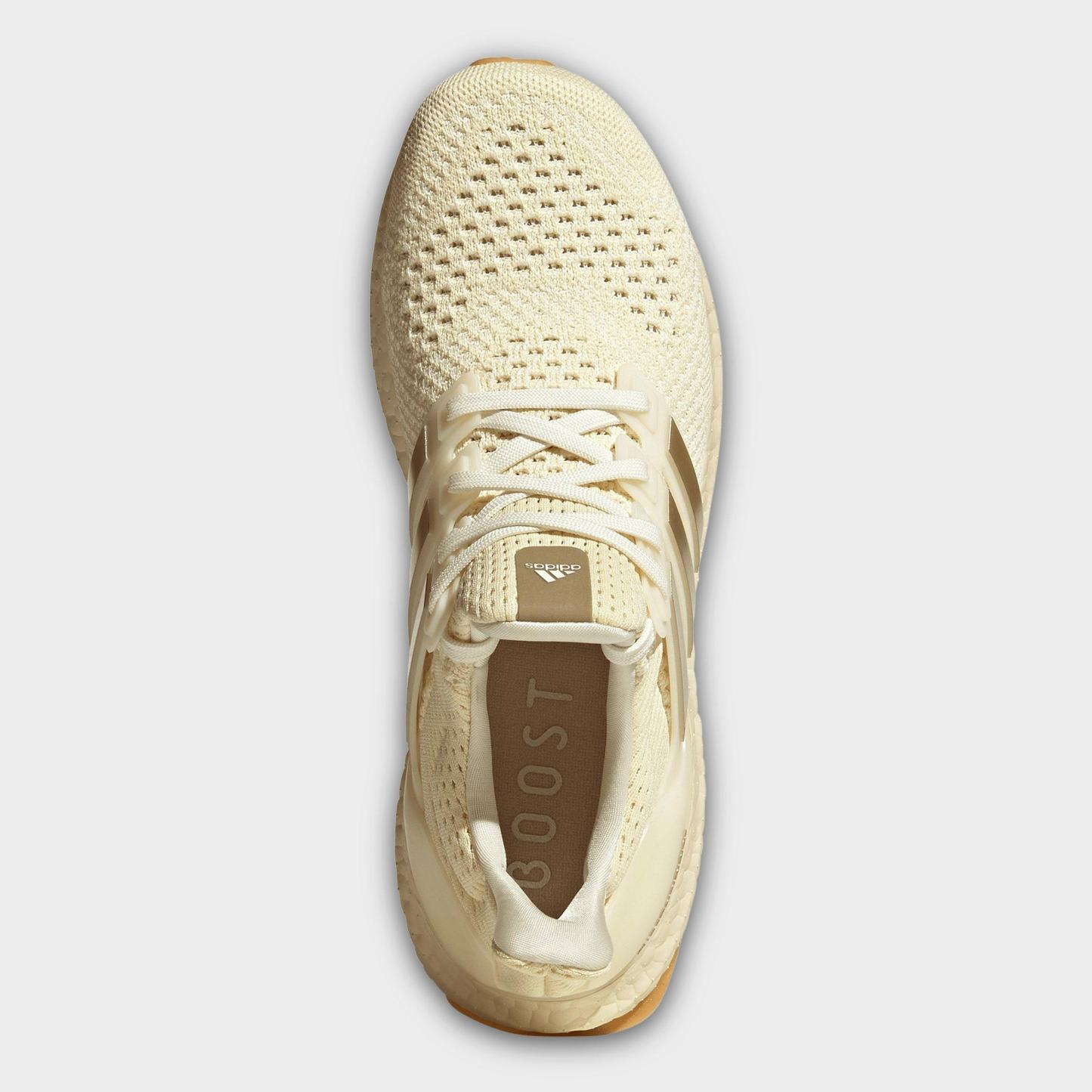 Women's adidas Ultraboost 1.0 Running Shoes - Off White/Cyber Metallic/Warm Vanilla - Top view
