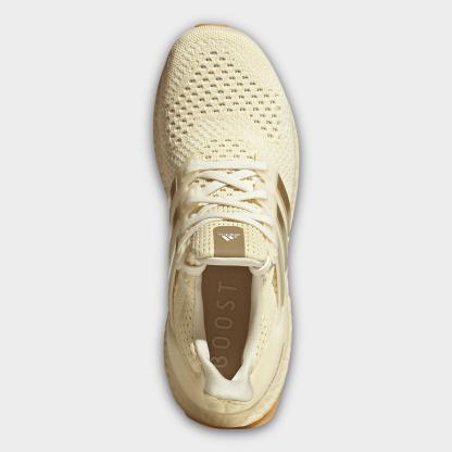 Women's adidas Ultraboost 1.0 Running Shoes - Off White/Cyber Metallic/Warm Vanilla - Top view