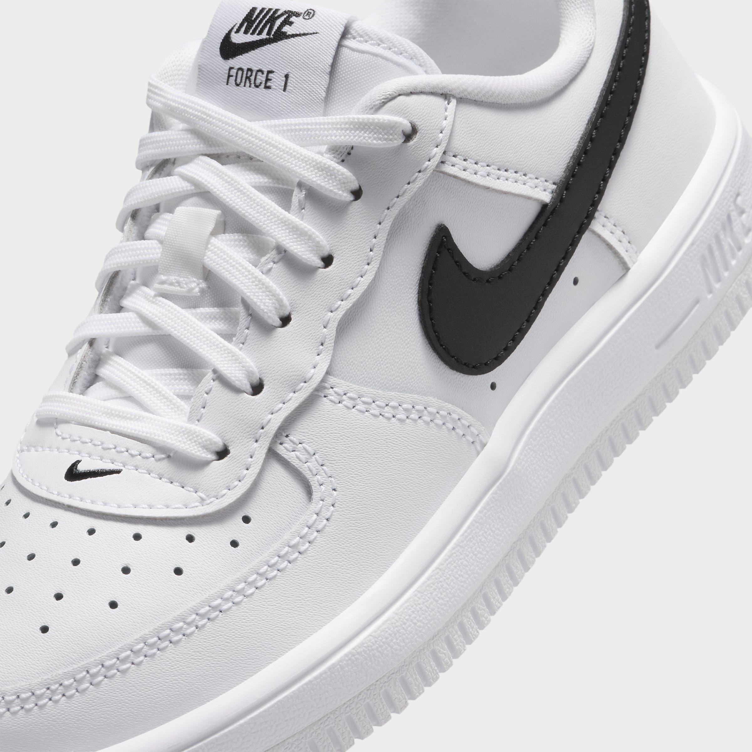 Little Kids' Nithtke Force 1 Casual Shoes - Part 1 - White/Black - Detail shot