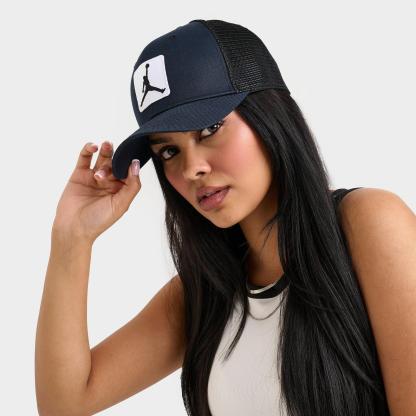 Jordan Rise Trucker Hat - Black/White - view 1