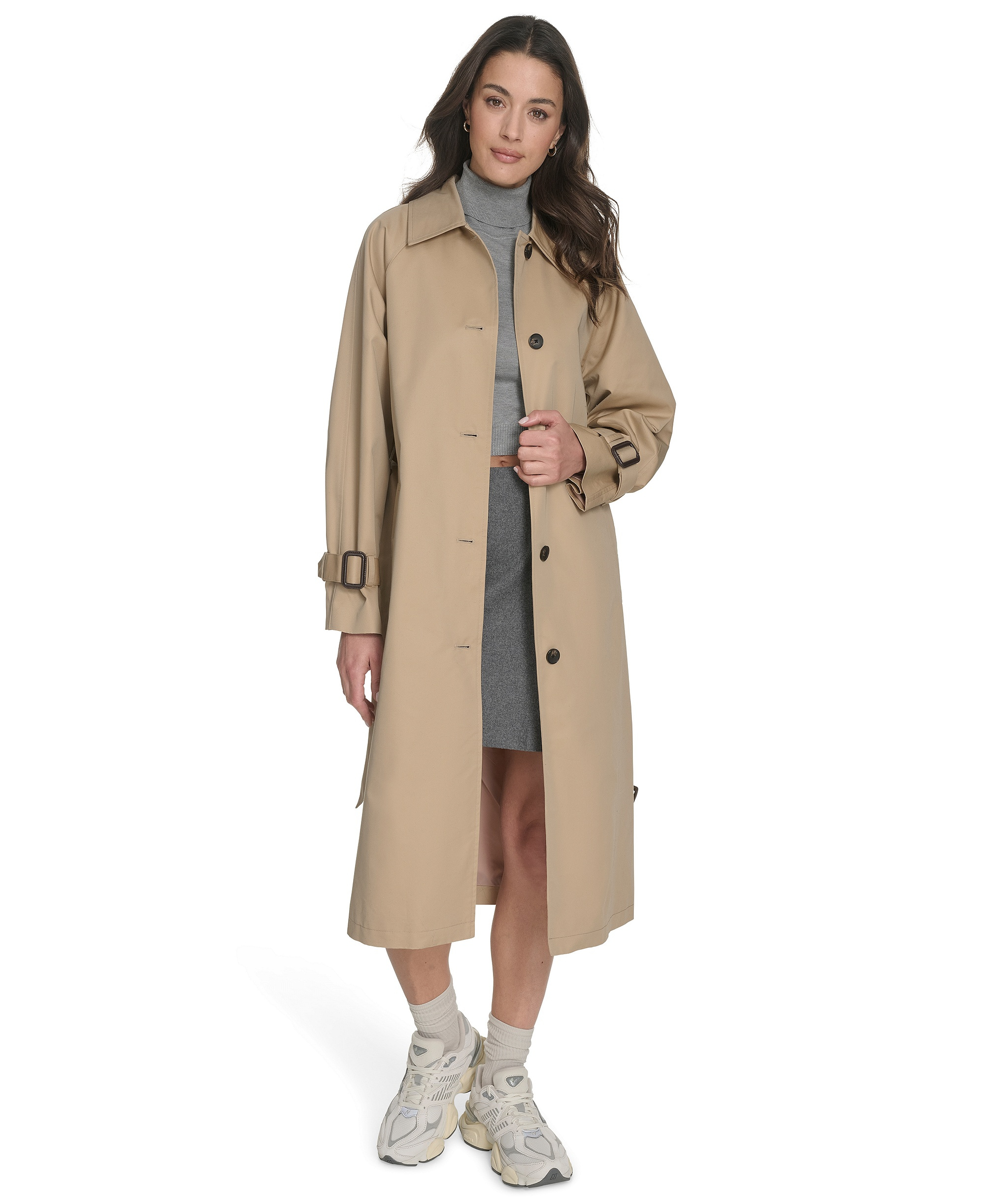 Levi's Women's Regular Single Breasted Trench Coat - Khaki