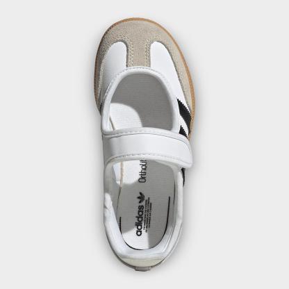 Girls' Little Kids' adidas Originals Samba Jane Casual Shoes - Cloud White/Core Black/Gum - view 5