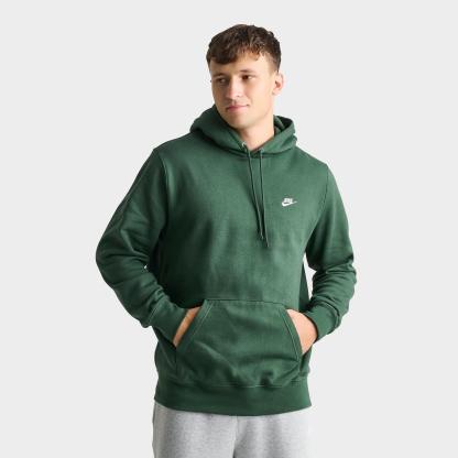 Men's Nithtke Club Fleece Premium Embroidered Pullover Hoodie - Part 2 - Fir/Fir/White