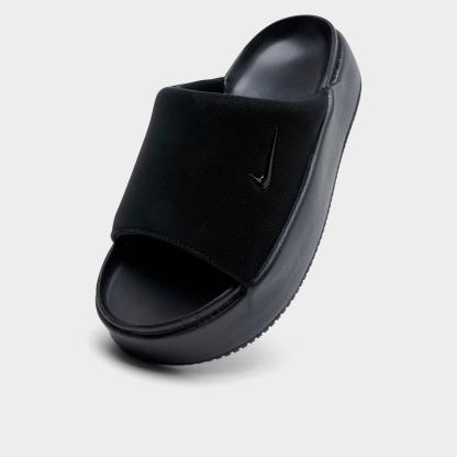 Women's Nithtke Calm Elevation Slide Sandals - Black/Black - Detail shot