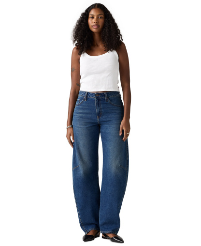 Levi's Premium Women's Baggy Dad Cotton Barrel-Leg Jeans - Most Wanted
