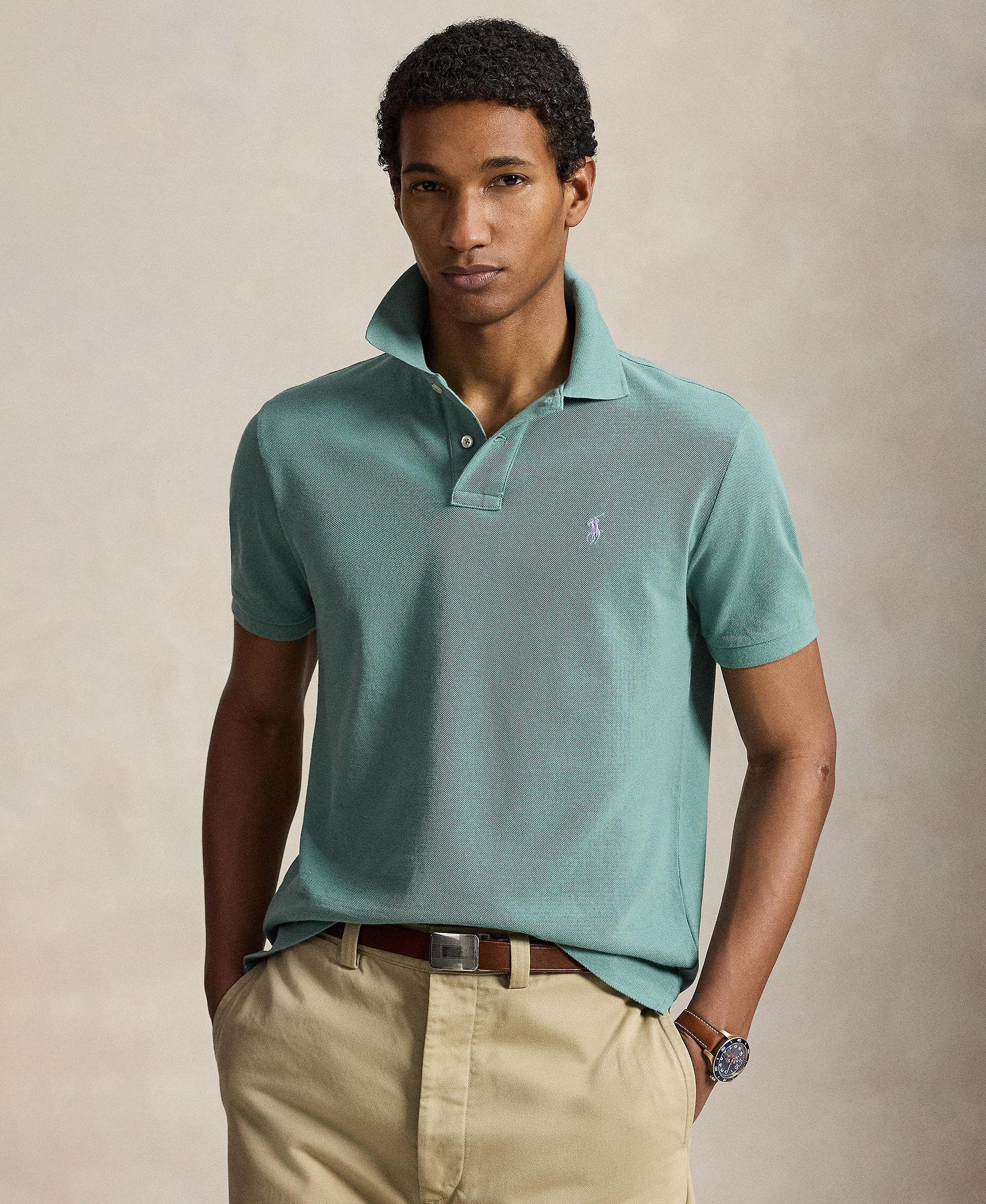 Polo Ralph Lauren Men's Classic-Fit Mesh Polo Shirt - Greenscape/C6125