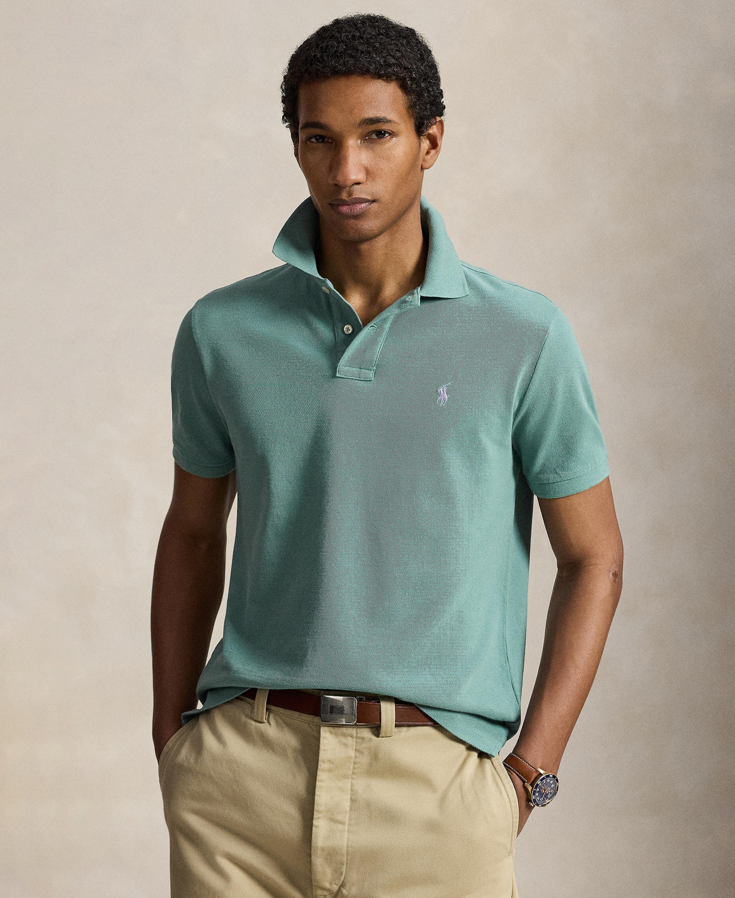 Polo Ralph Lauren Men's Classic-Fit Mesh Polo Shirt - Greenscape/C6125