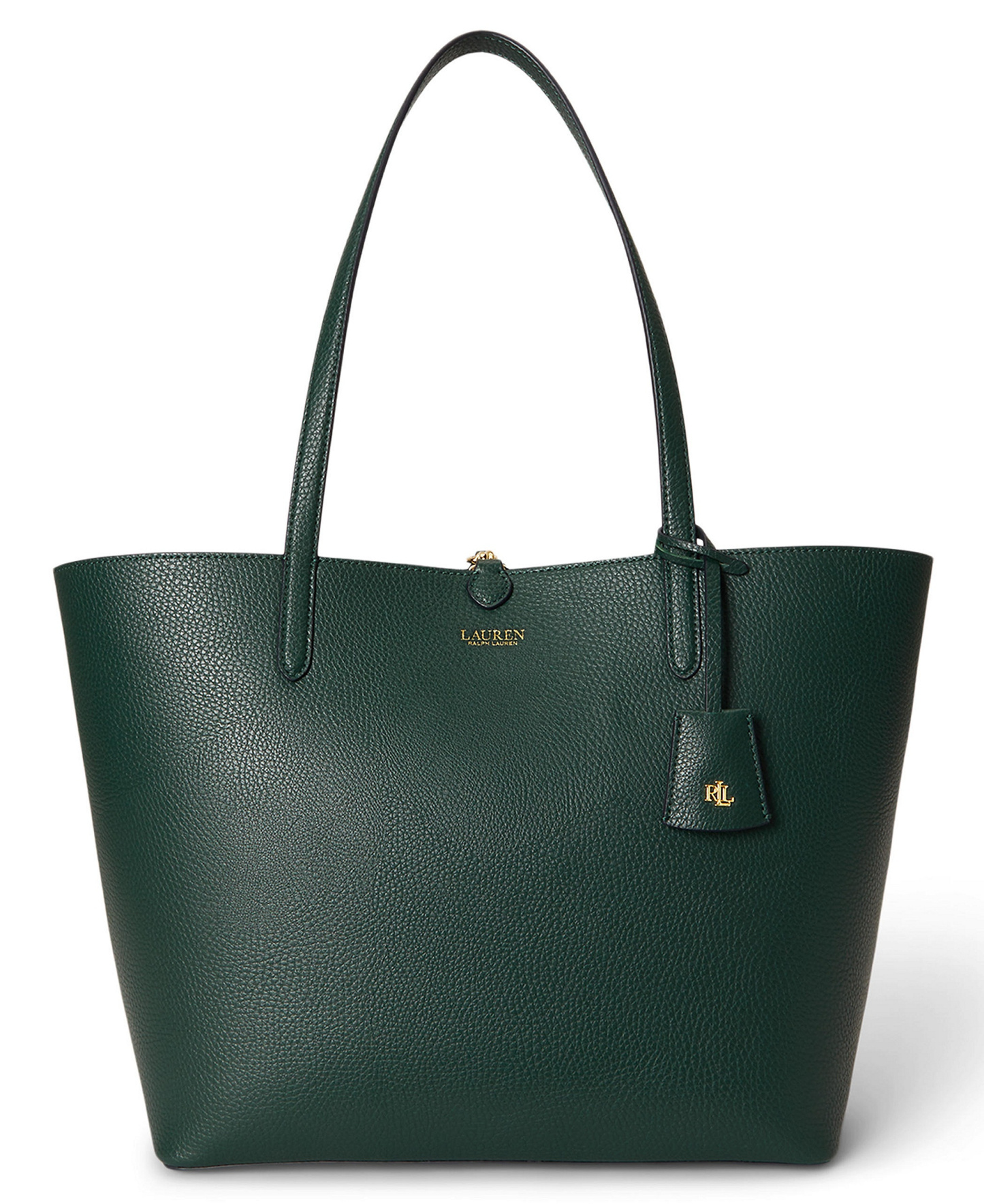 Lauren Ralph Lauren Faux-Leather Reversible Extra Large Tote Handbag - Season Green/Belting