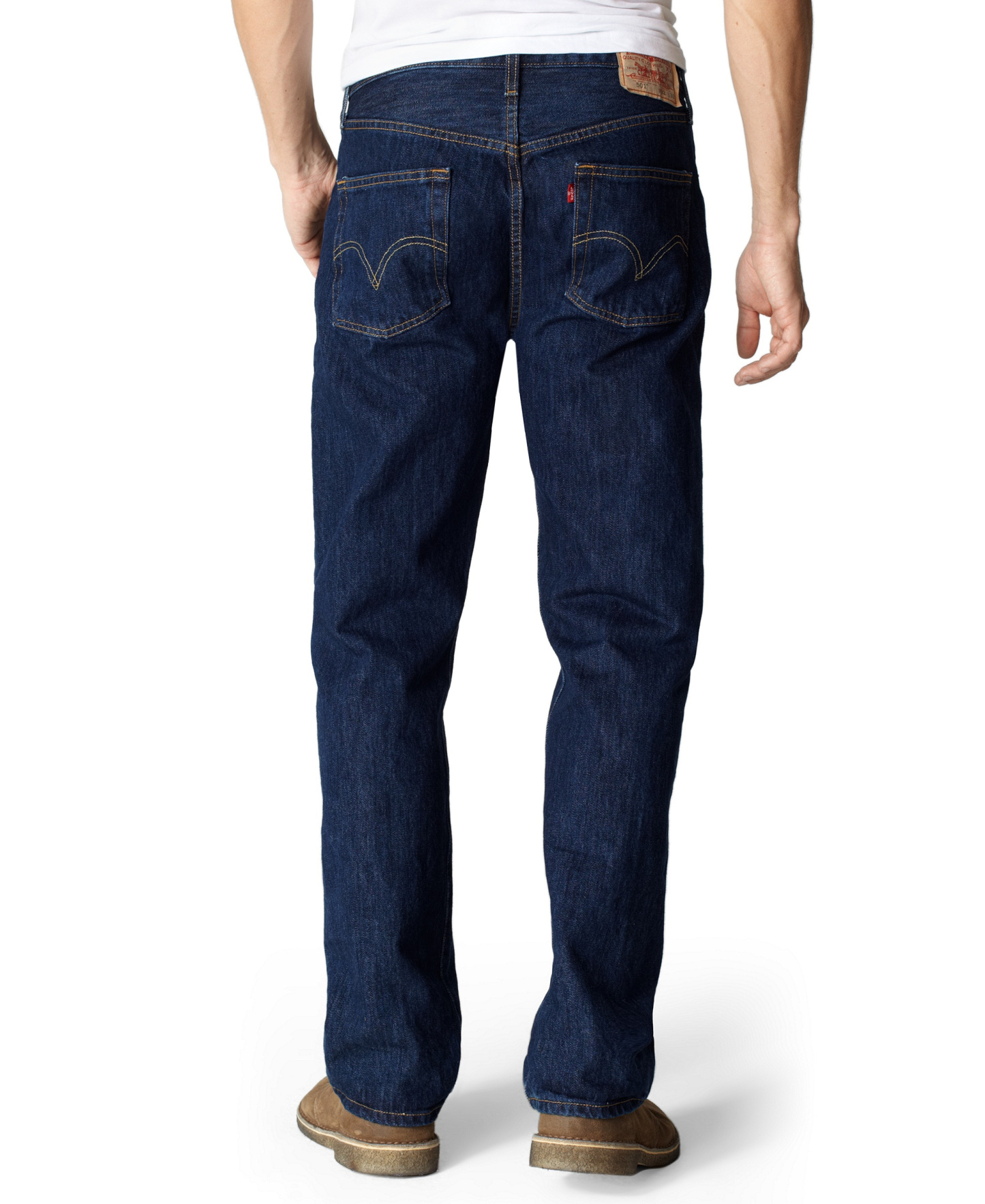 Levi's Men's 501™ Regular-Fit Button Fly Non-Stretch Jeans - Rinse