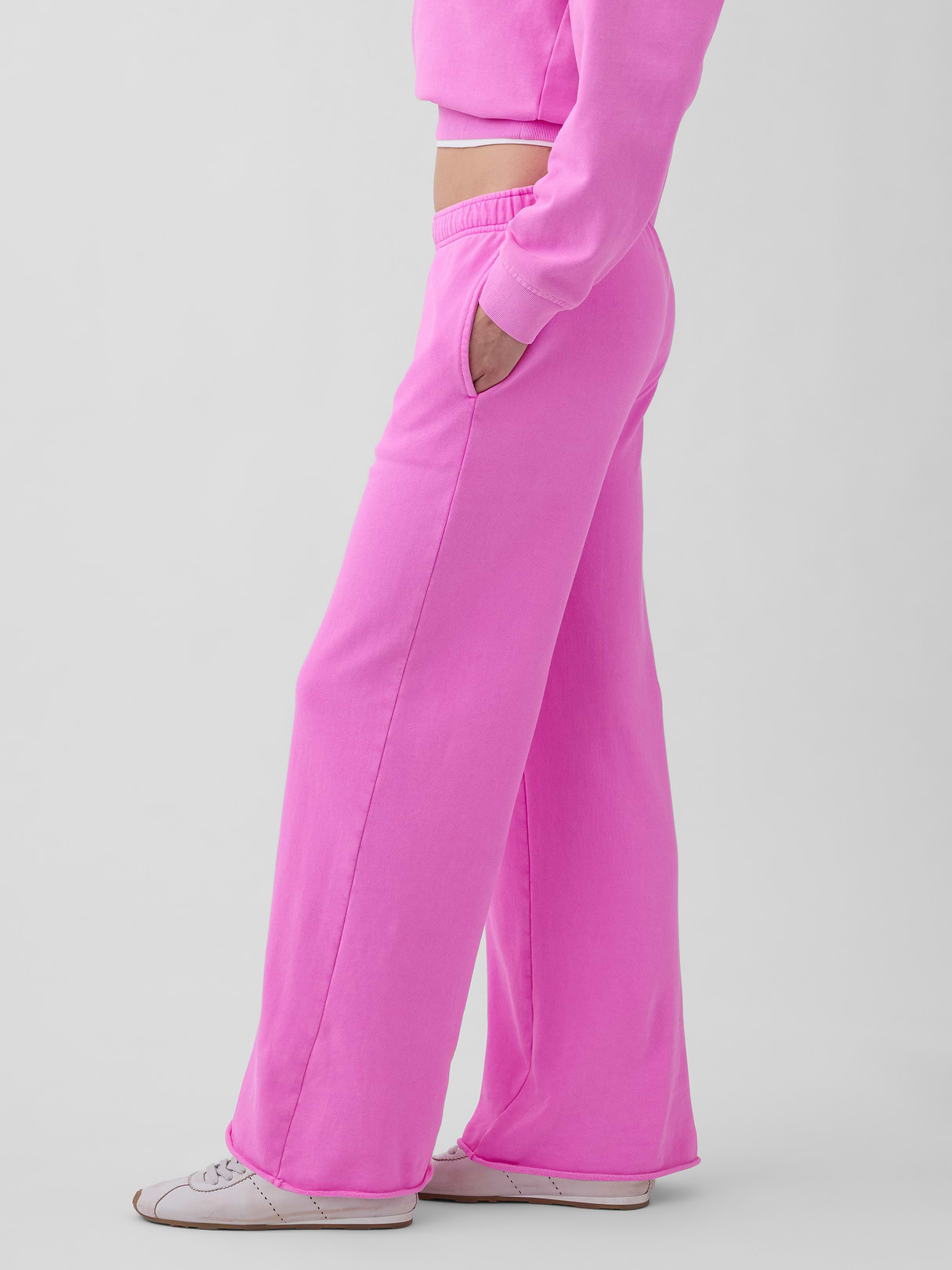 Mid Rise VintageSoft Terry Loose Sweatpants - Neon pink glow