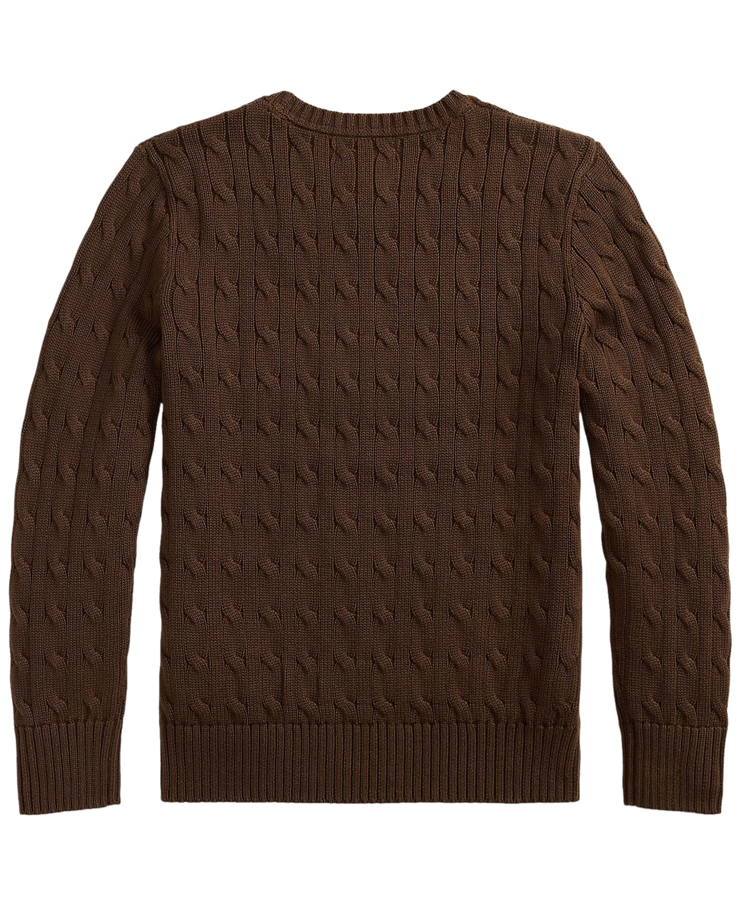 Polo Ralph Lauren Boys' 8-20 Cable-Knit Cotton Sweater - Nutmeg Brown