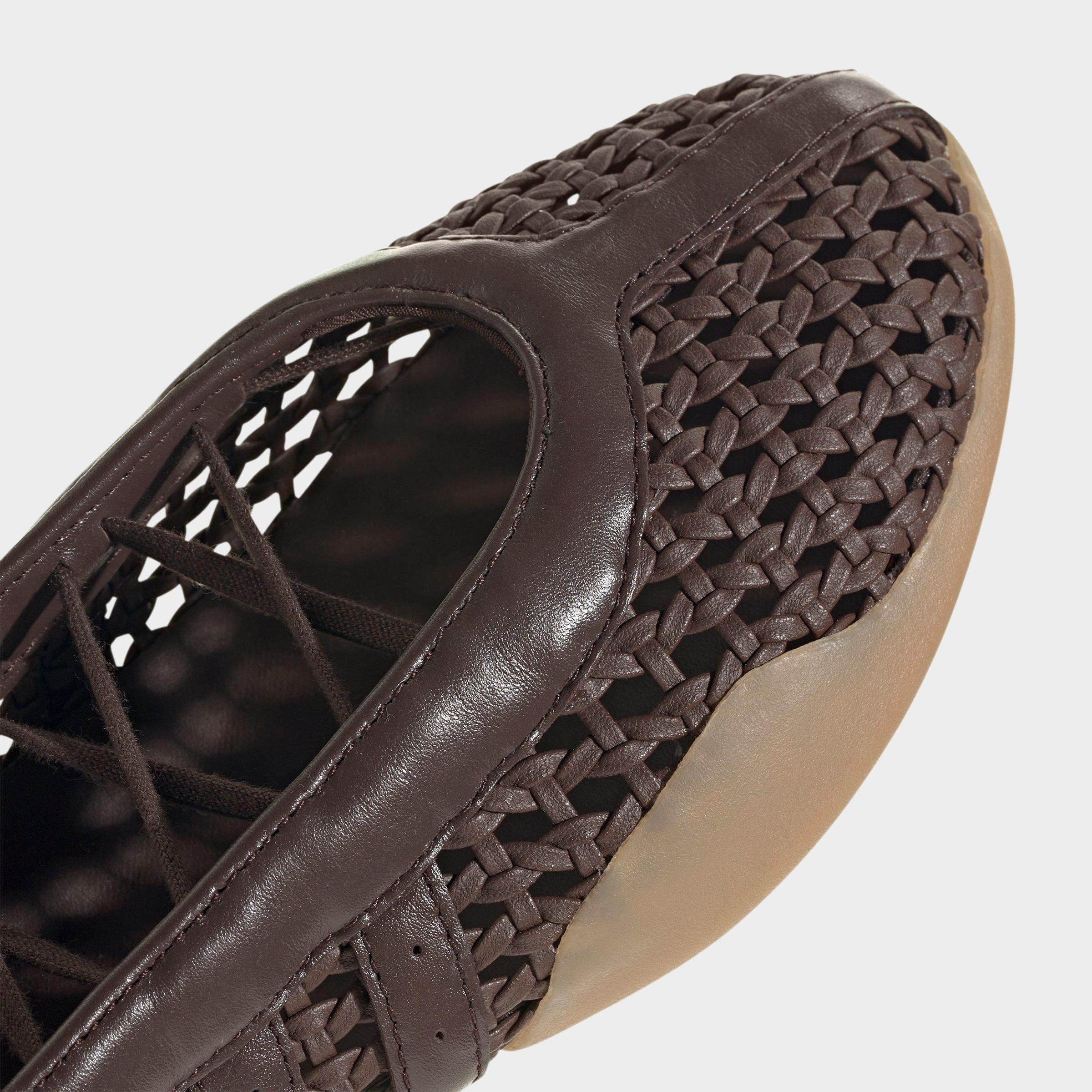 Women's adidas Originals Taekwondo Mei Ballet Casual Shoes - Brown/Brown/Gum - Detail shot