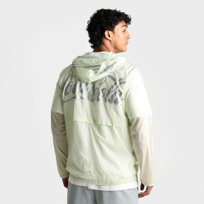 Men's adidas x Coca-Cola Teamgeist Windbreaker Jacket - Crystal Jade/Grey Silver - view 4