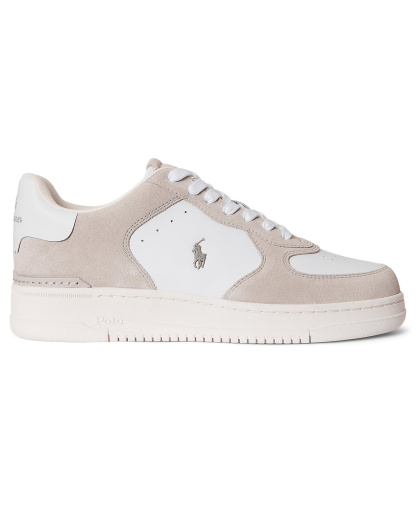 Polo Ralph Lauren Men's Masters Court Round Toe Sneakers - Beige/White
