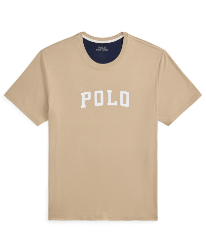 Polo Ralph Lauren Men's Crewneck Pajama T-Shirt - Classic Khaki/White Logo