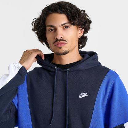 Men's Nithtke Club Fleece Tracksuit Pullover Hoodie - Obsidian/White/Game Royal/White