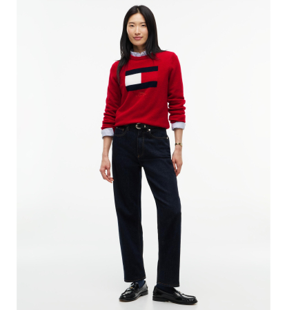 Tommy Hilfiger Women's Graphic Crewneck Sweater - Red Flag