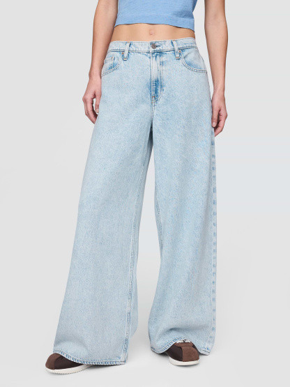 Low Slung Extra Baggy Jeans - Light indigo