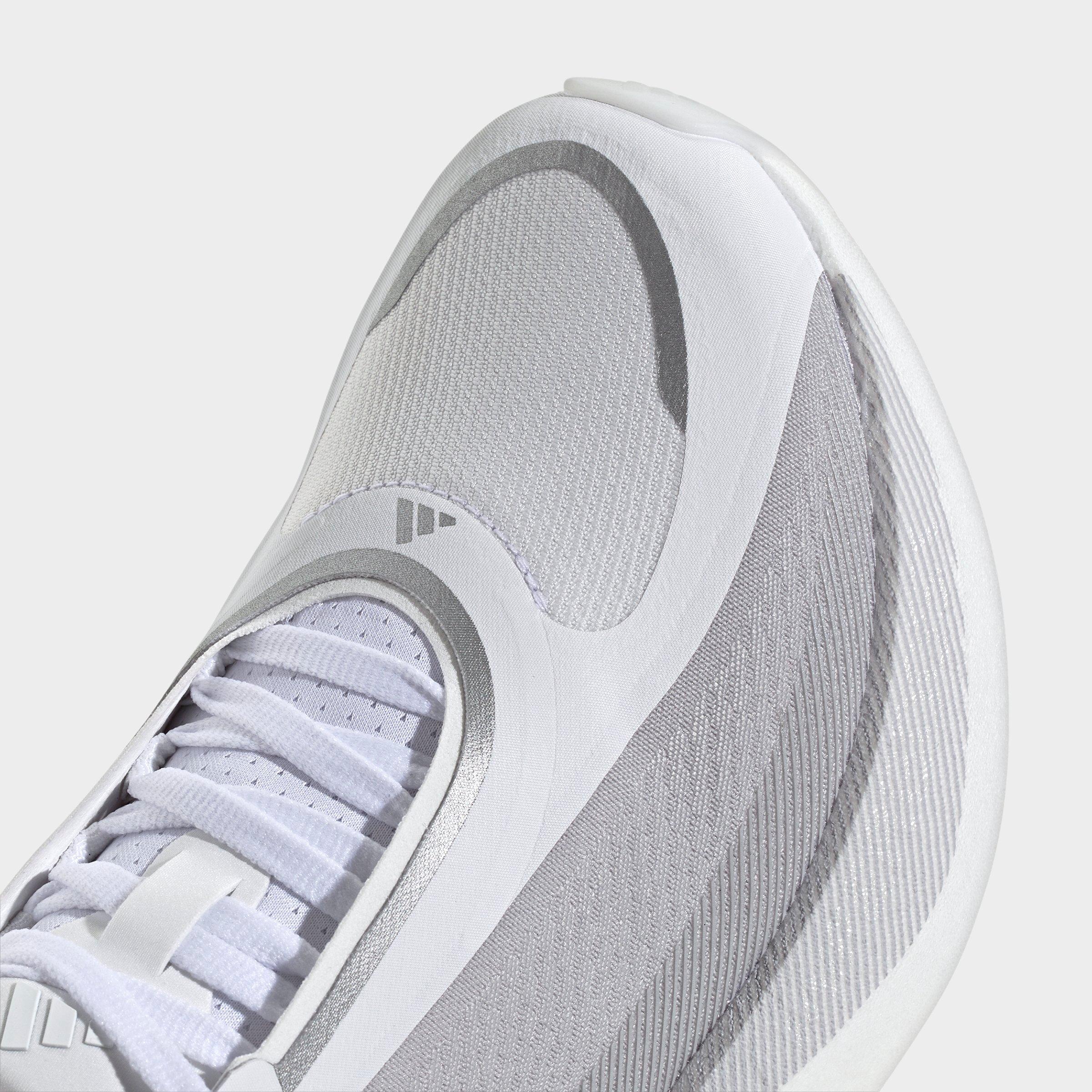 Women's adidas Hyperboost Edge Running Shoes - Part 1 - Cloud White/Light Solid Grey/Silver Metallic - Detail shot