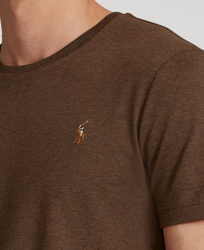 Polo Ralph Lauren Men's Custom Slim-Fit Soft Cotton T-Shirt - Nutmeg Brown Heather