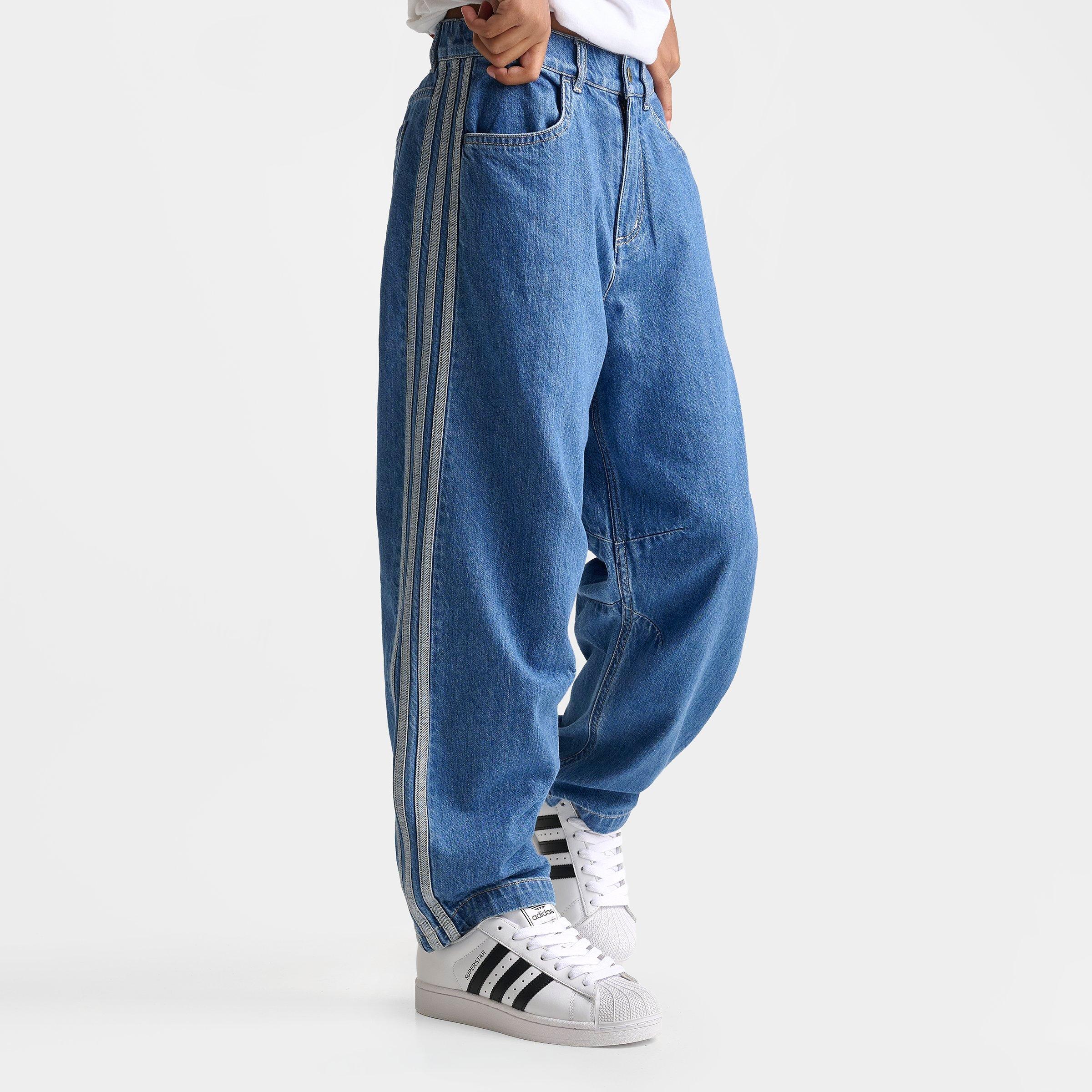 Big Kids' adidas Originals 3-Stripes Denim Jeans - Antique Wash