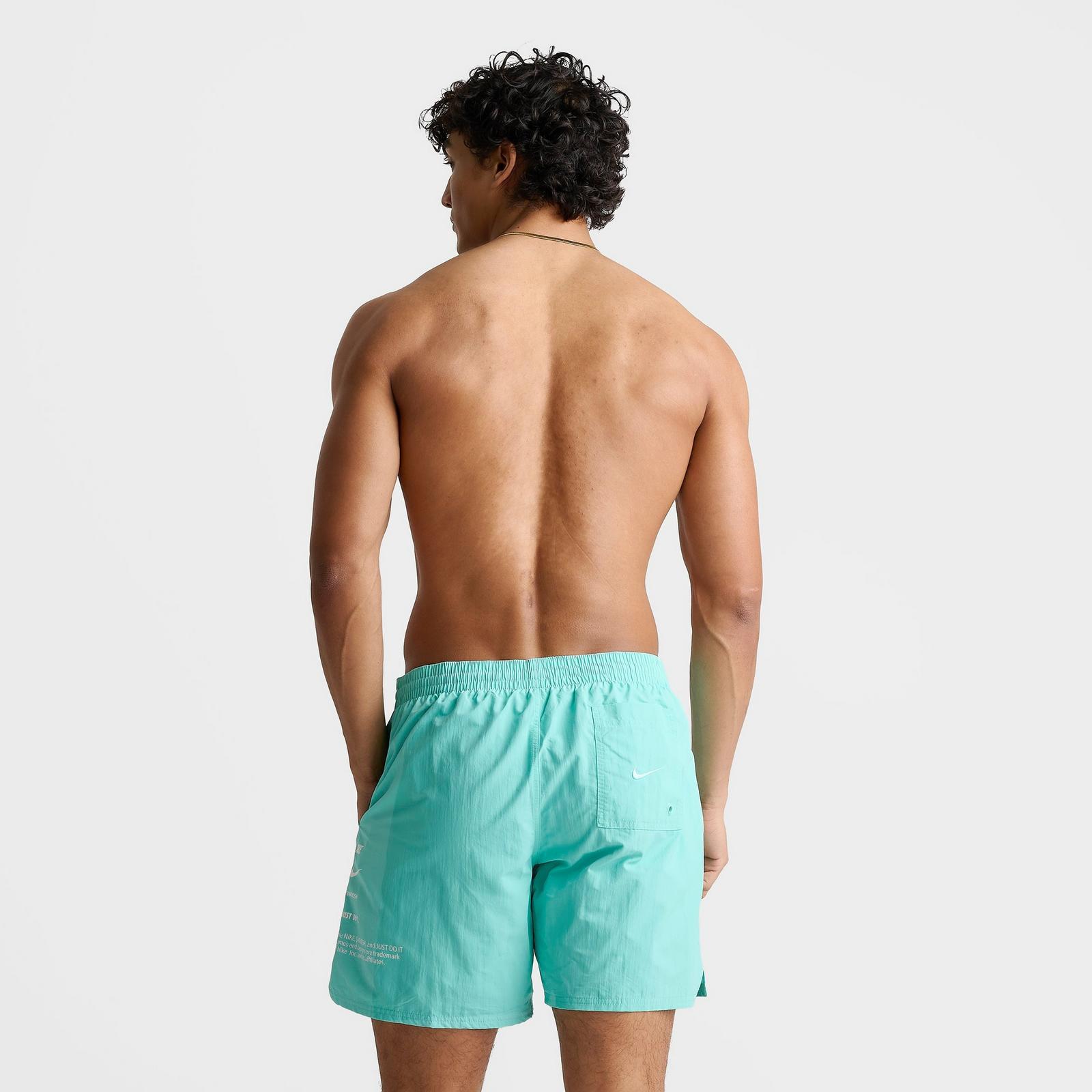 Men's Nike Swim Breaker 7-Inch Lined Volley Shorts - Bleached Turquoise