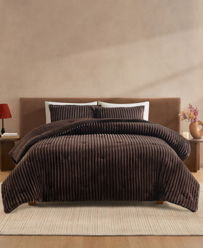UGG® Avery Ribbed 2-Piece Comforter Set, Twin/Twin XL - Burnt Cedar