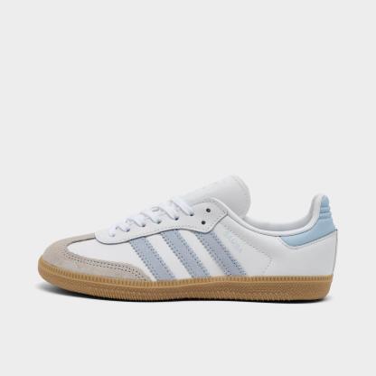 Little Kids' adidas Originals Samba OG Casual Shoes - Cloud White/Crystal Sky/Gum - view 1