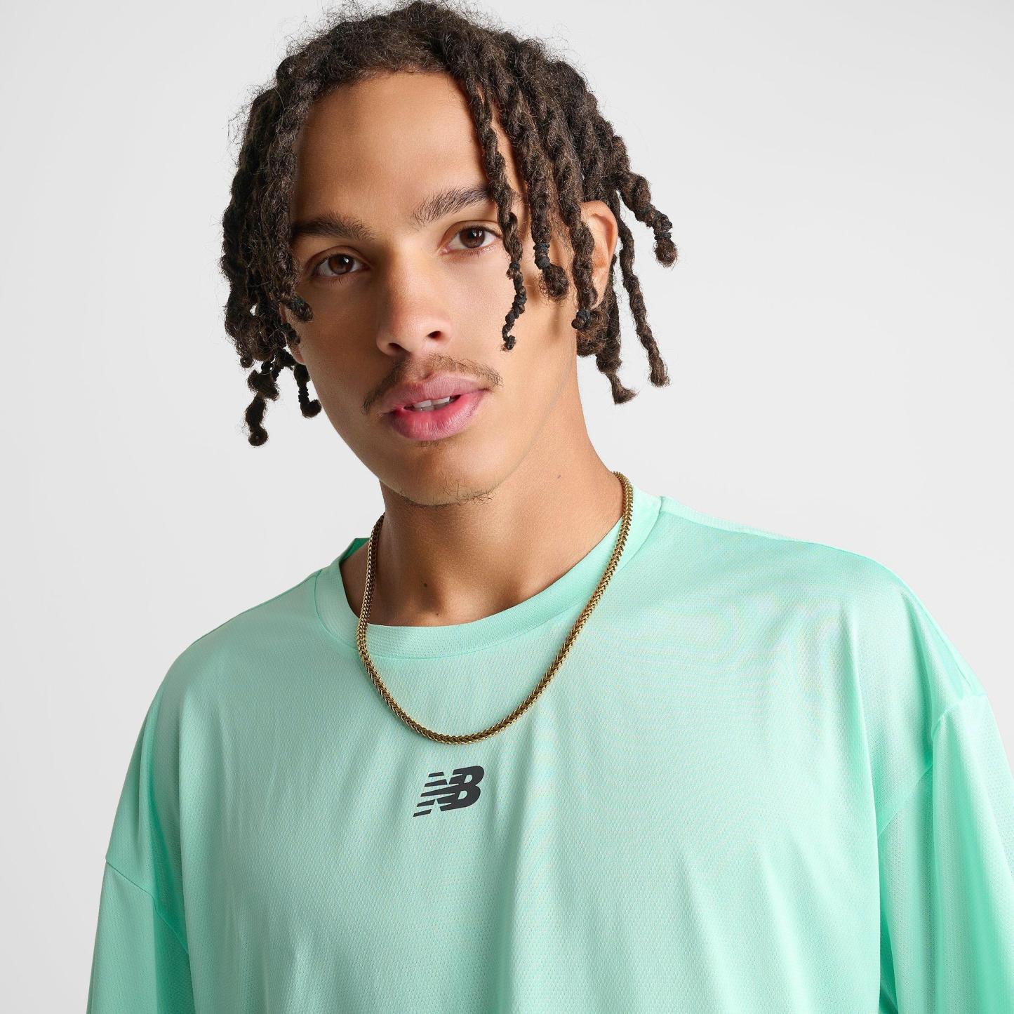 Men's New Balance Fast Days Running T-Shirt - Mint/Grey - view 5