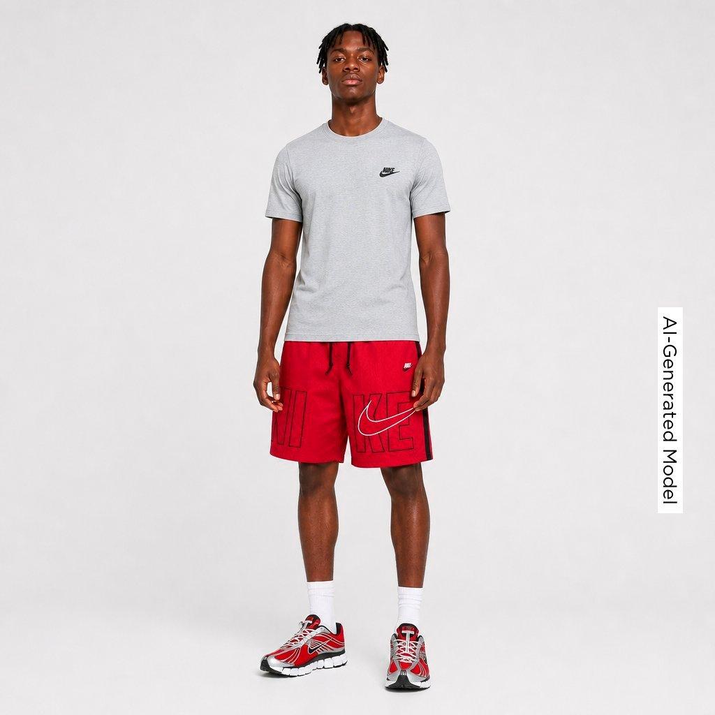 Men's Nithtke Sportswear Club Gel Block Sport Shorts - Gym Red/Black/White