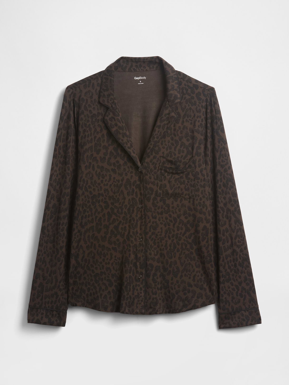 SoftMade Modal PJ Top - Leopard brown print