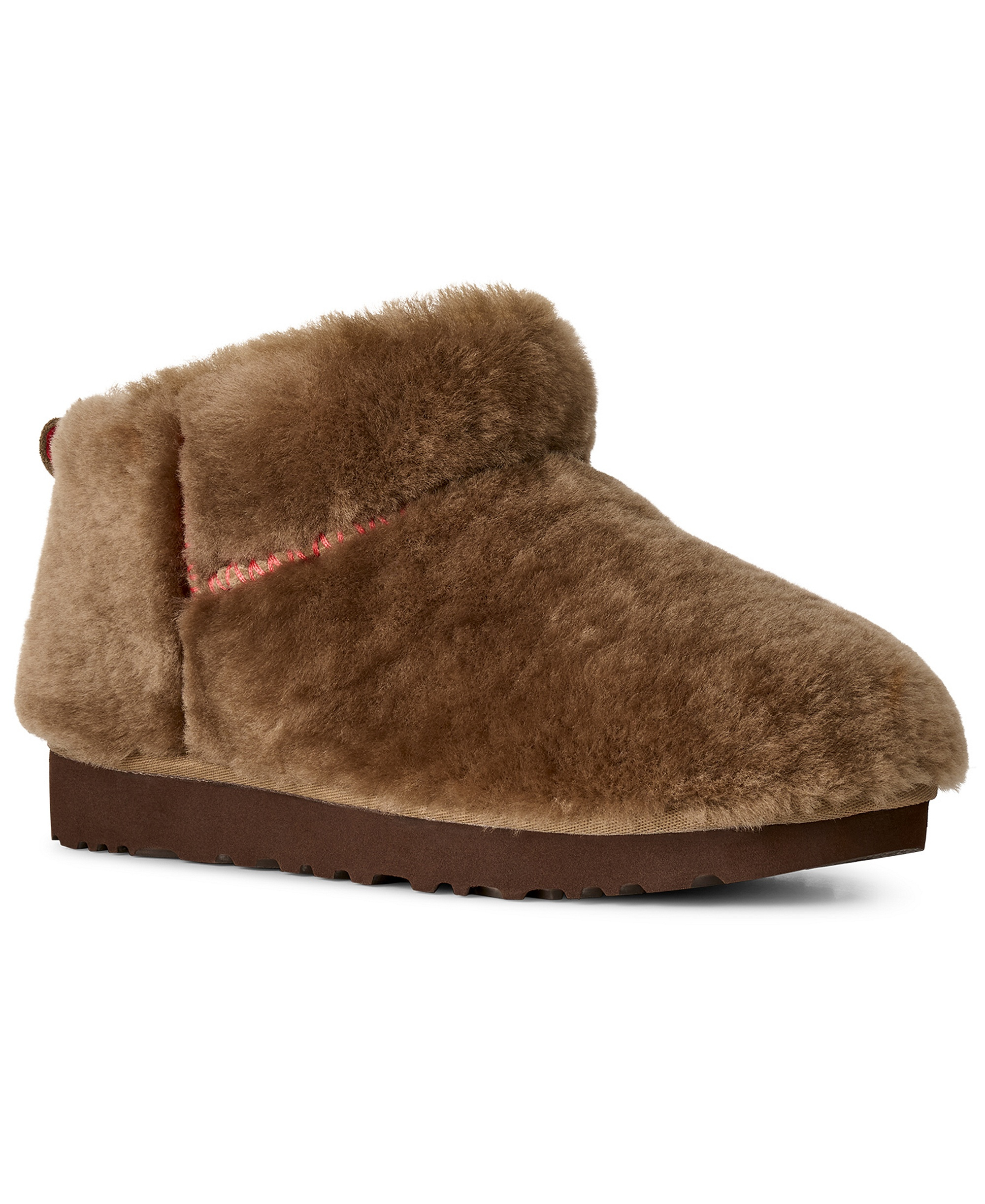 UGG® Women's Classic Ultra Mini Fluffed Round Toe Booties - Light Bronze