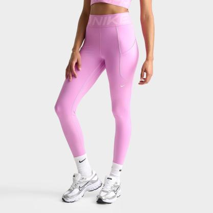 Women's Nike Pro Sculpt High-Waisted 7/8 Leggings - Light Magenta/White