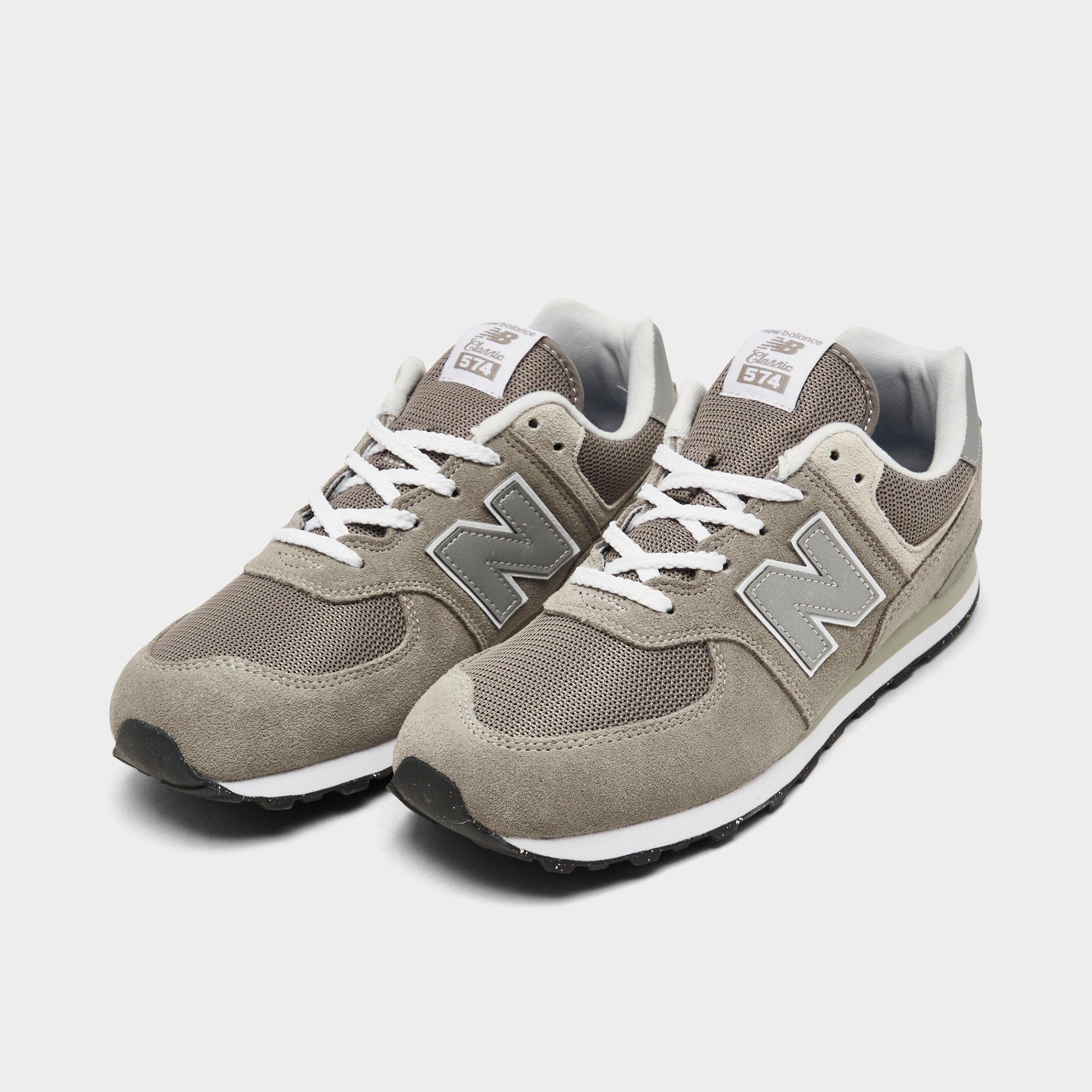 Big Kids' New Balance 574 Casual Shoes - Grey/White - view 2