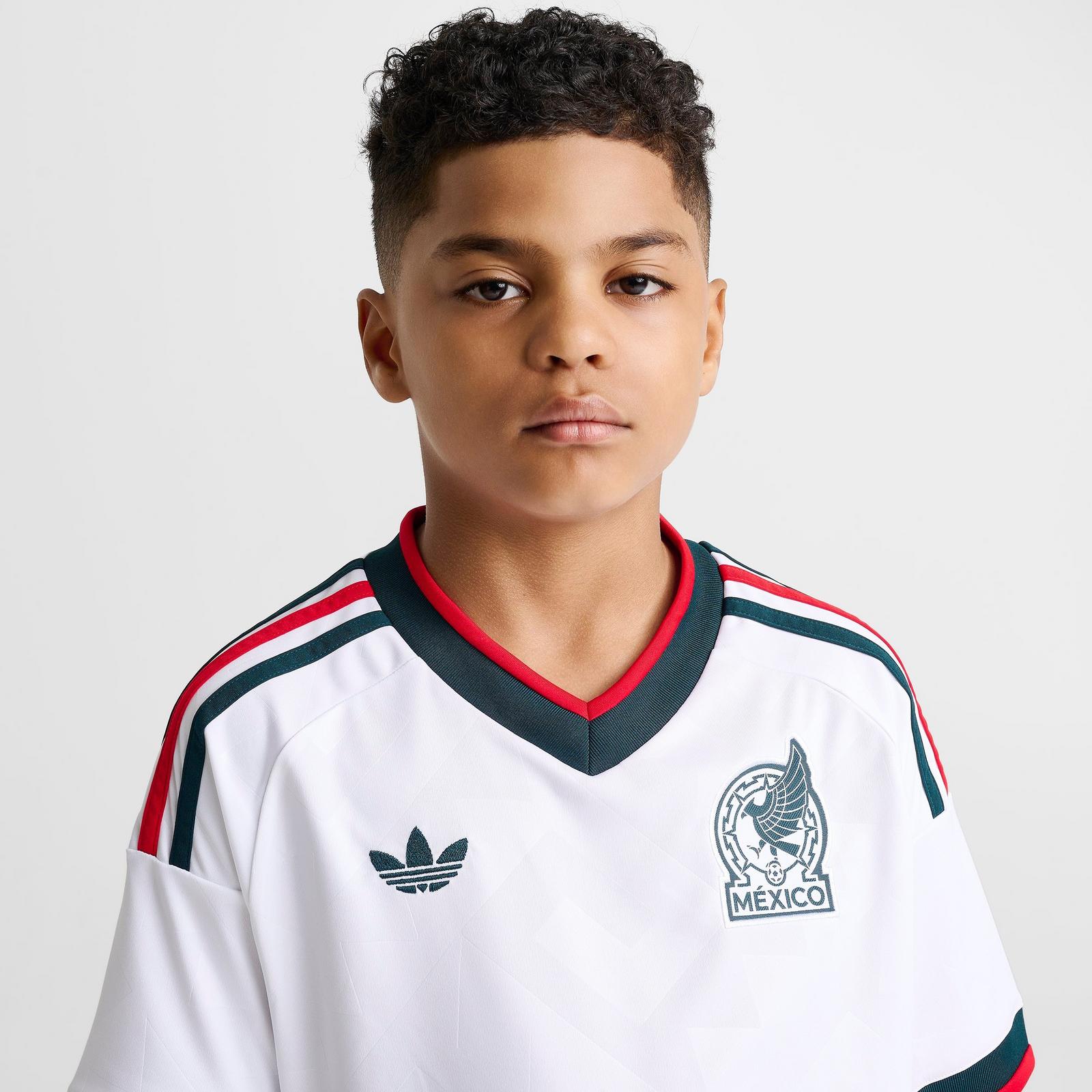 Big Kids' adidas Mexico 2026 Away Replica Soccer Jersey - White - view 5