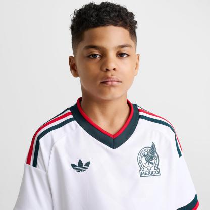Big Kids' adidas Mexico 2026 Away Replica Soccer Jersey - White - view 5