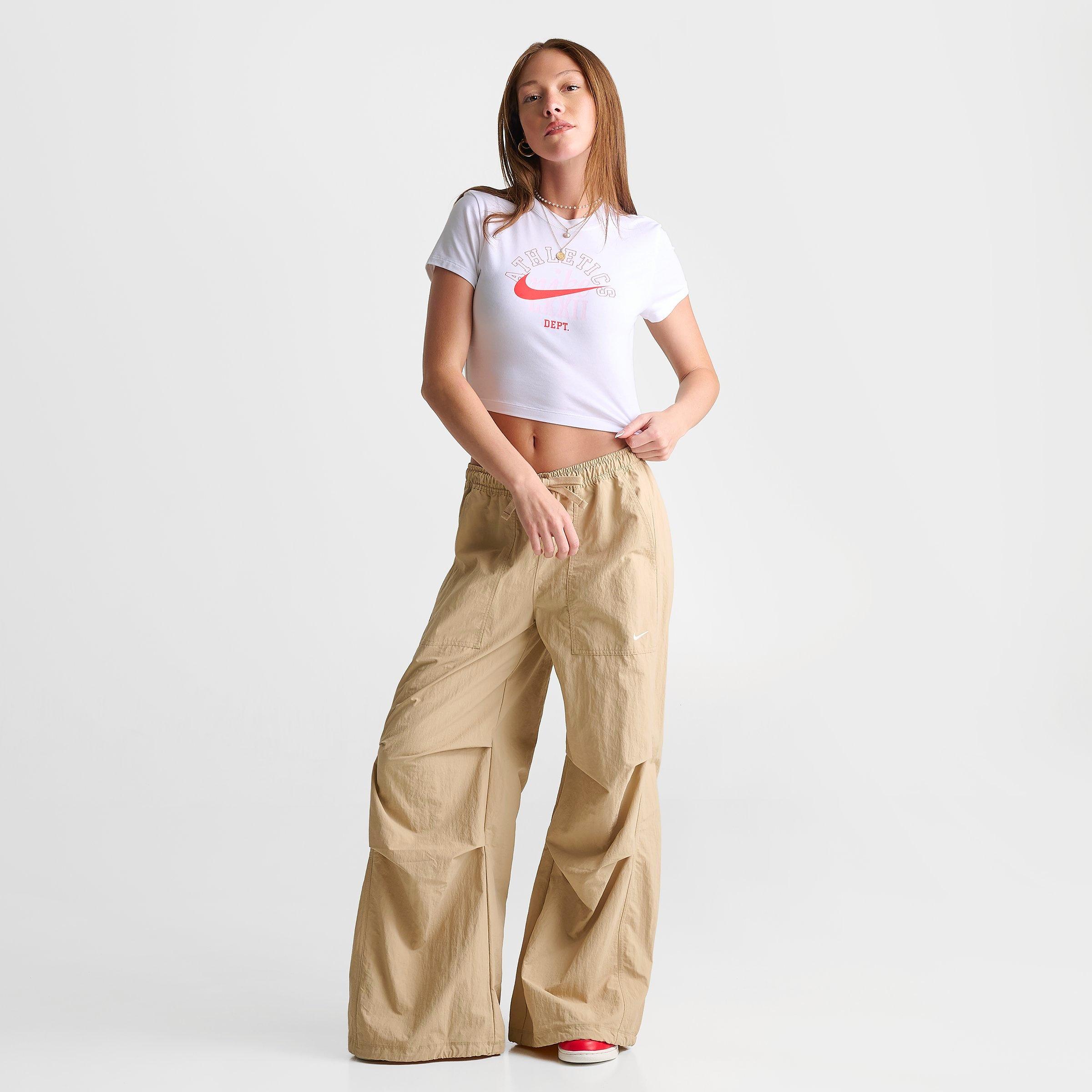 Women's Nithtke Sportswear Chill Knit Athletics Dept. Slim Cropped T-Shirt - White