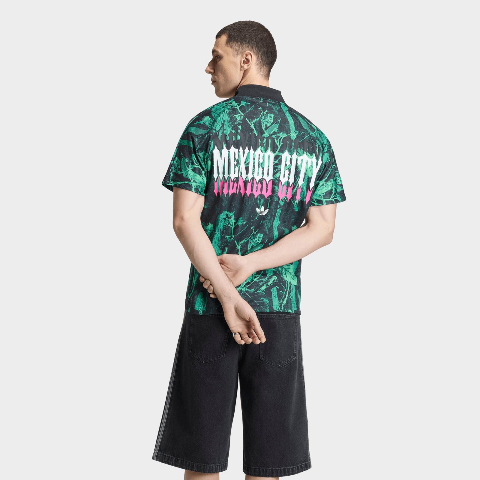 Men's adidas Originals FIFA World Cup 26 Host City Mexico City Graphic Jersey - Black/Semi Screaming Green/ - view 3