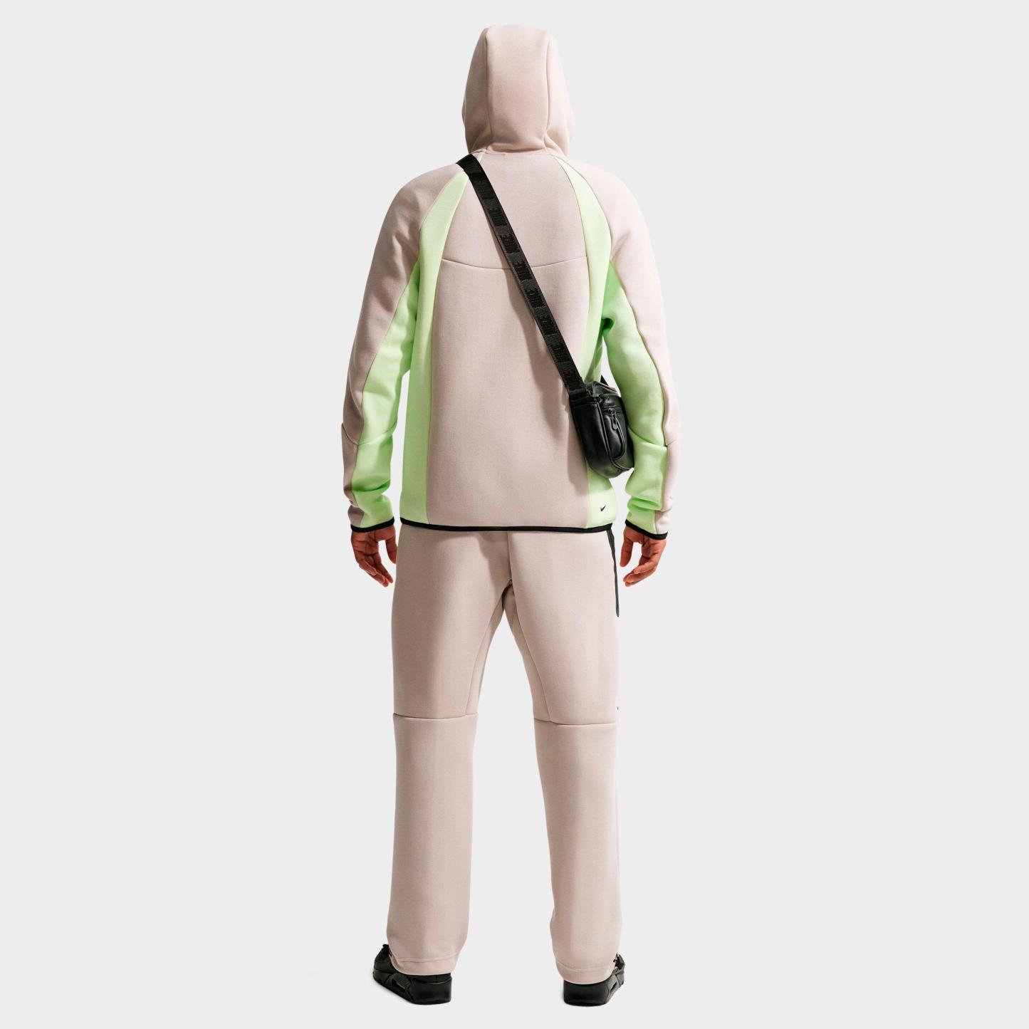 Men's Nithtke Tech Fleece Pro Windrunner Full-Zip Jacket - Cream II/Light Liquid Lime/Black