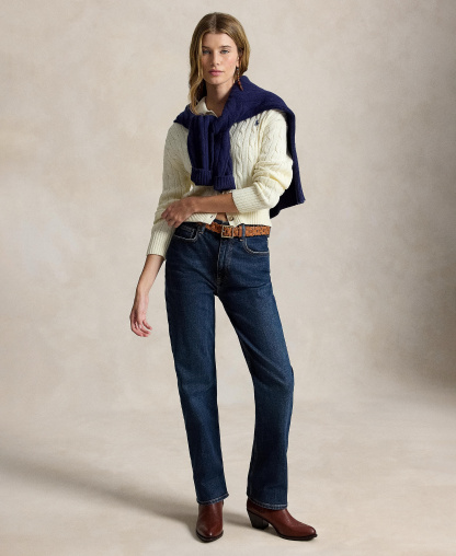 Polo Ralph Lauren Women's Polo Collar Long-Sleeve Cardigan - Clubhouse Cream