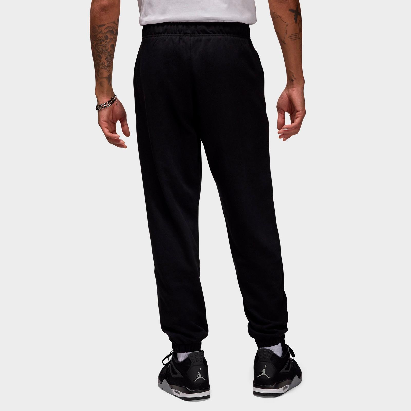 Men's Jordan Dri-FIT Sport Crossover Fleece Jogger Pants - Black/White - view 3