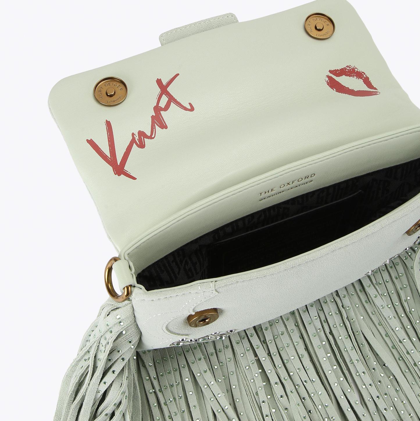 Kurt Geiger London Oxford Fringe Shoulder Bag - Green - view 6