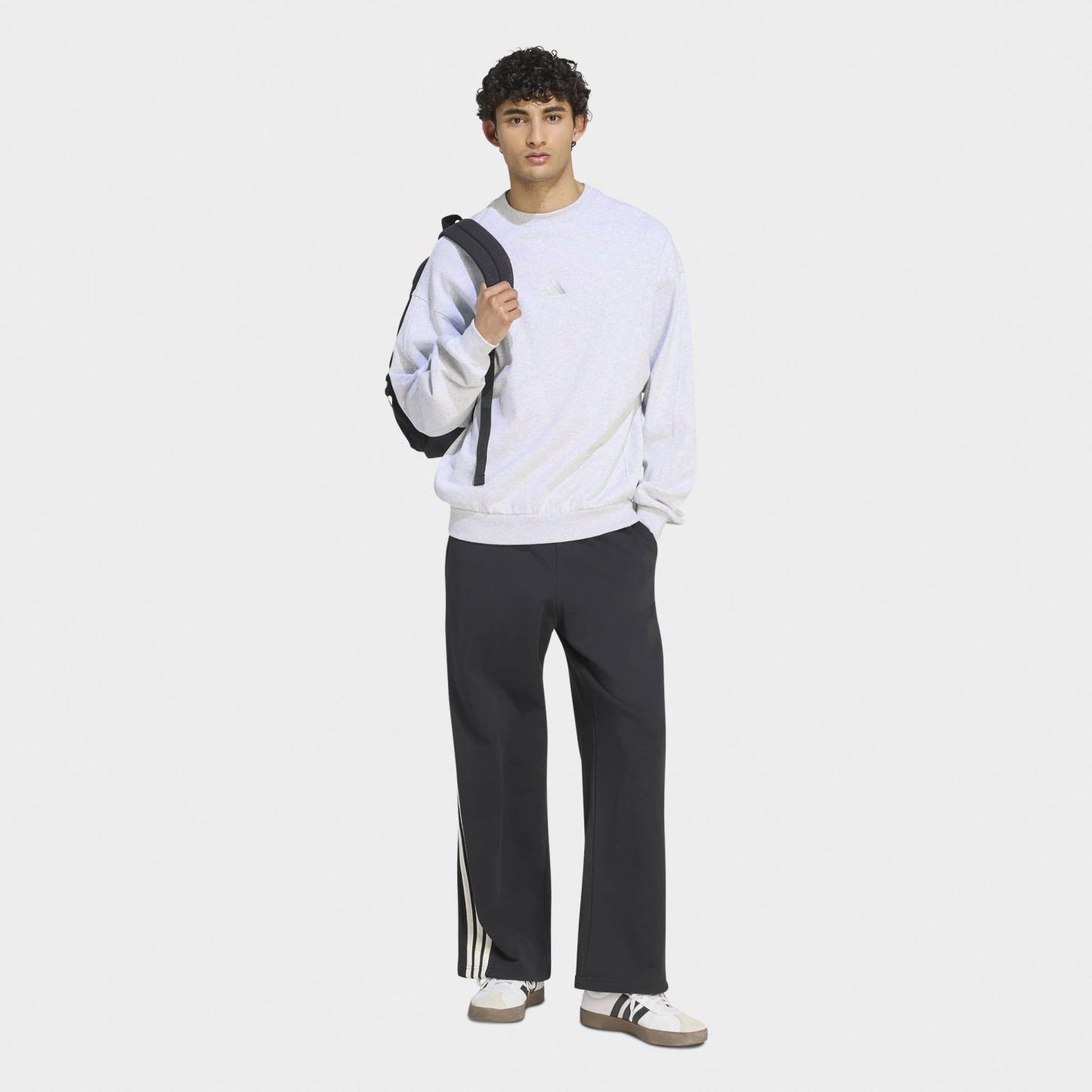 Men's adidas KIT Small Logo French Terry Sweatshirt - Light Grey Heather