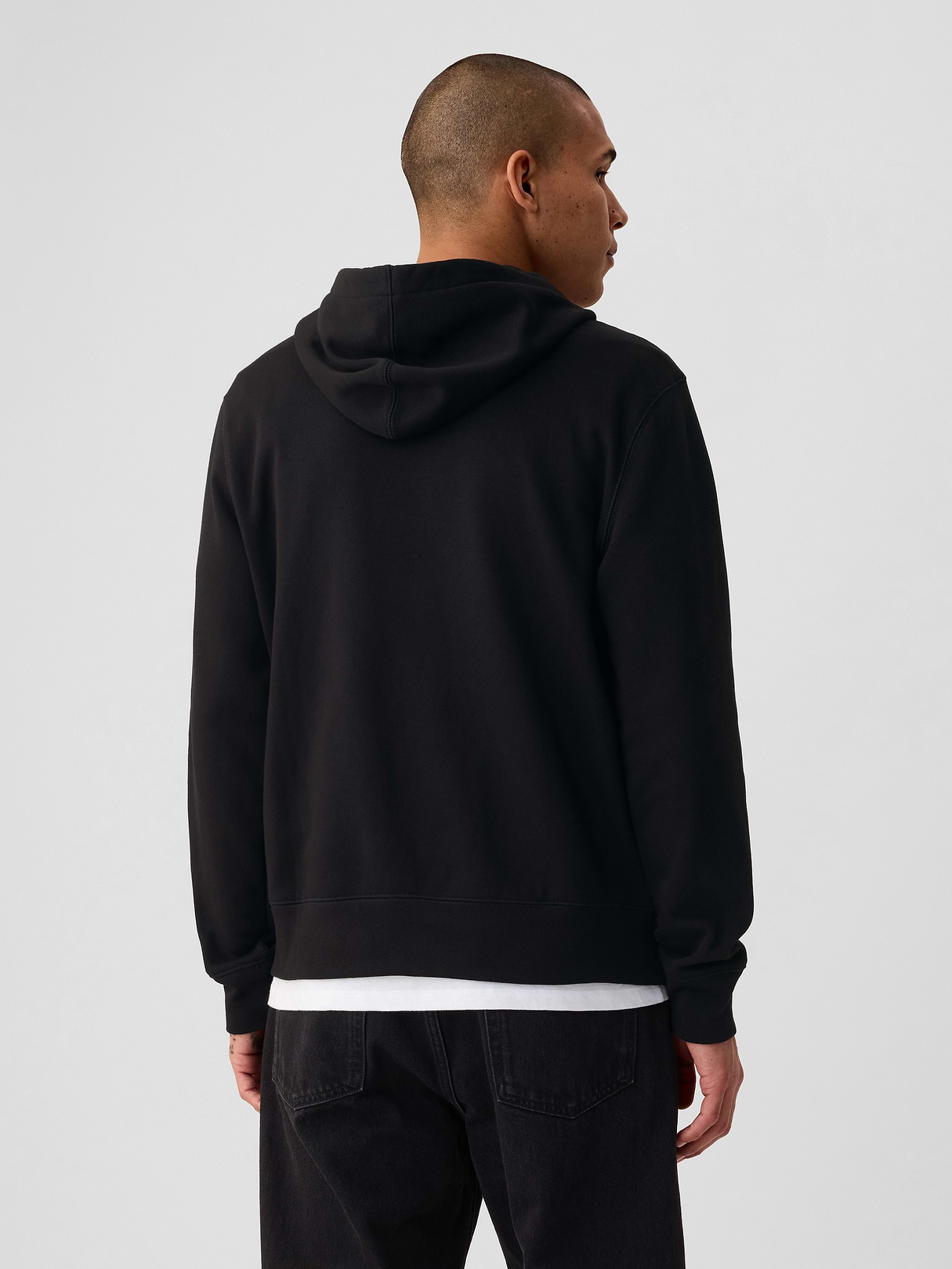 Adult VintageSoft Arch Logo Zip Hoodie - true black
